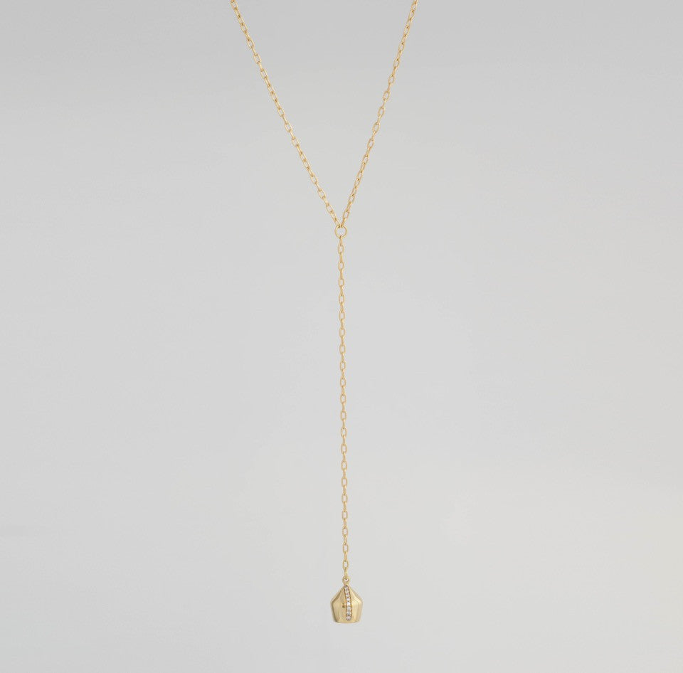 gold-necklace-&-hanging-diamond-sided-pave-charm