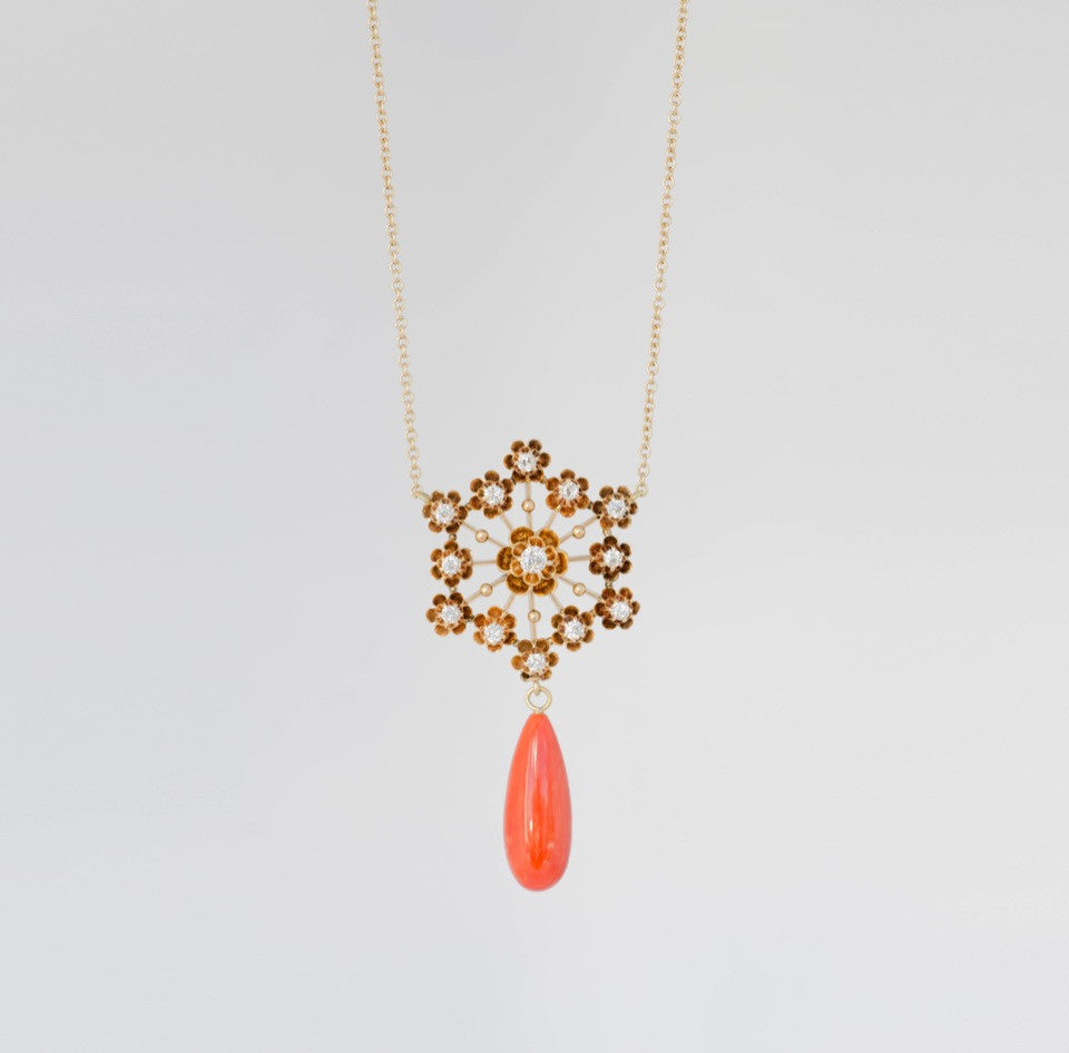 antique-diamond-gold-necklace-&-coral