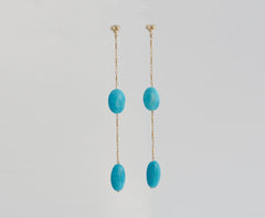 double-turquoise-&-gold-earrings